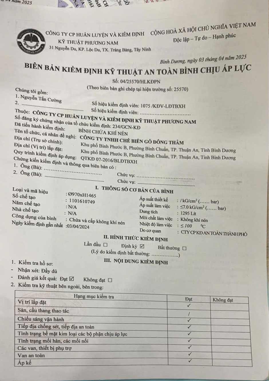 biên bản kiểm định 1
