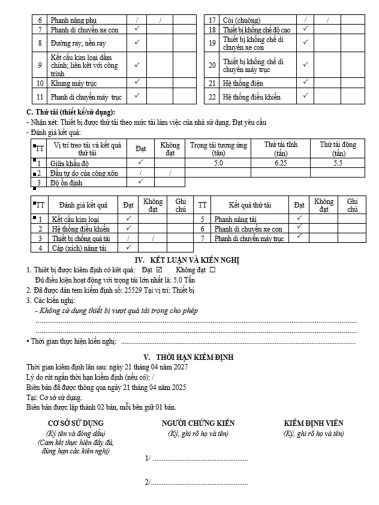 biên bản kiểm định cổng trục trang 2